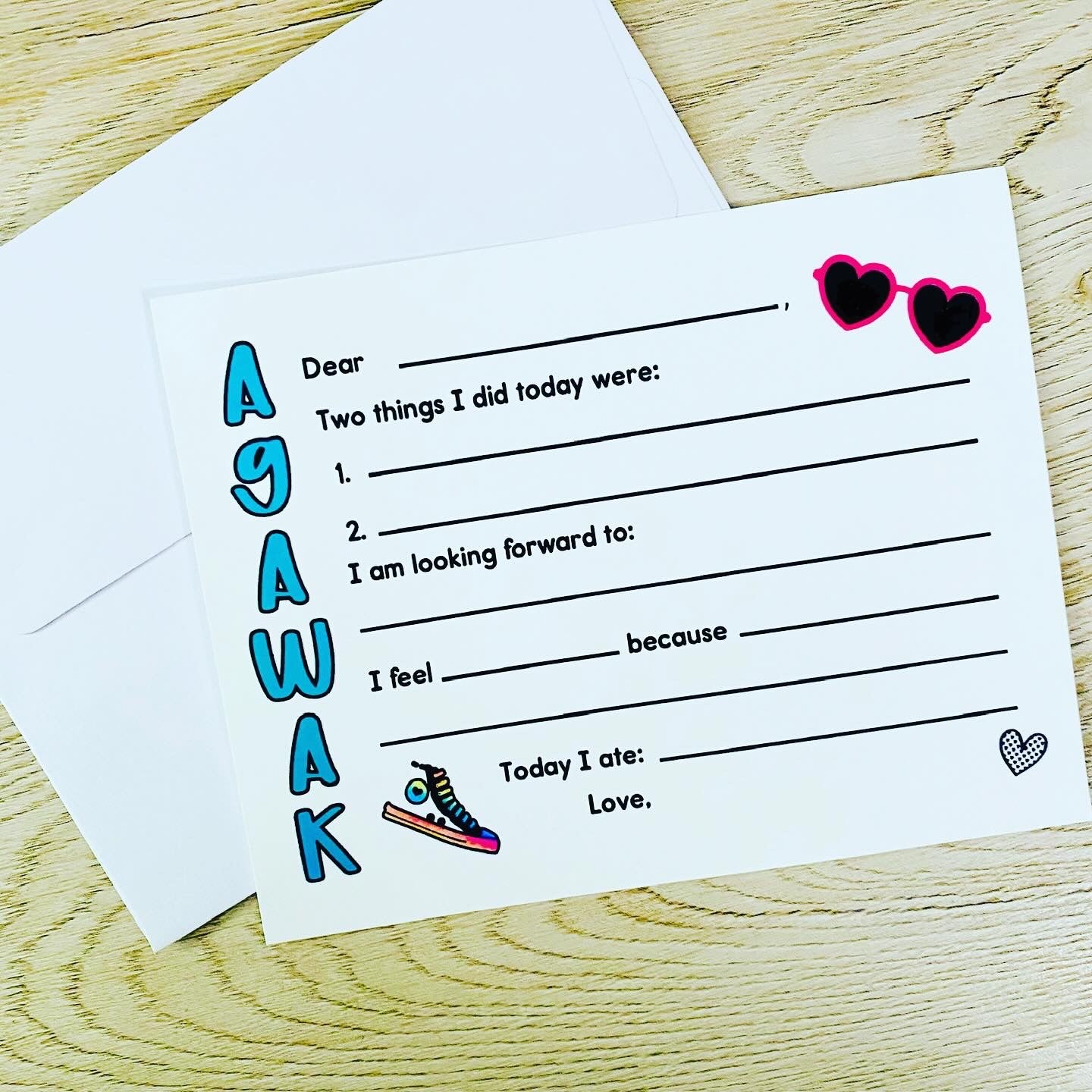 Camp Note Pack Bubble Letters