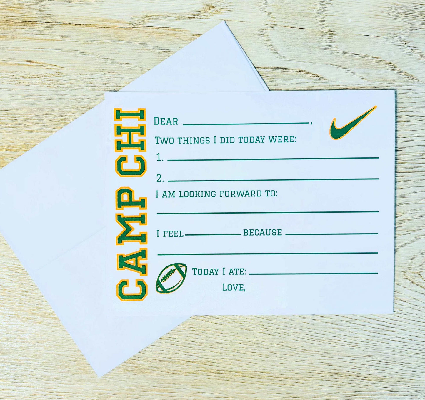 Camp Note Pack Varsity Letters