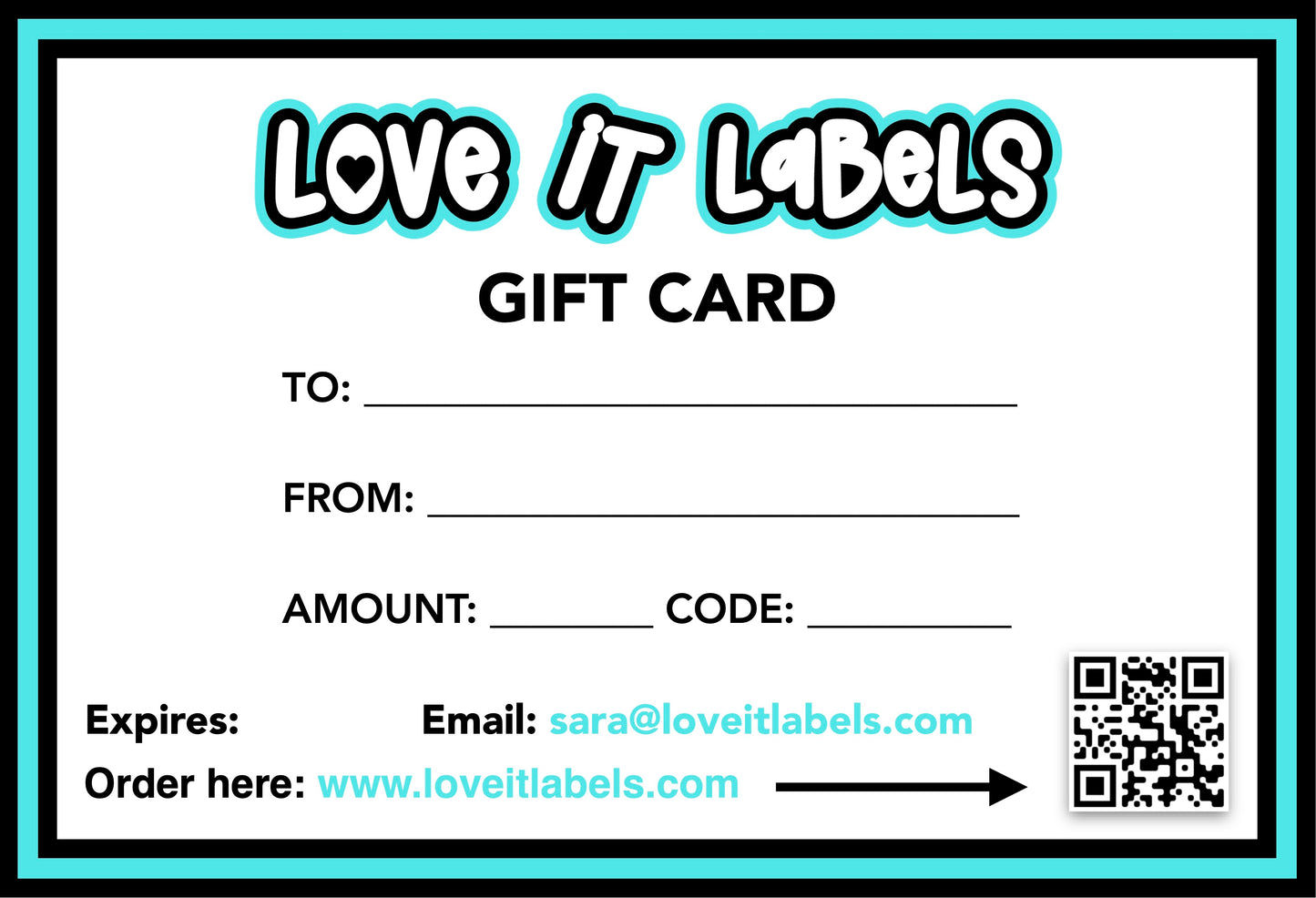 Love It Labels Digital Gift Card