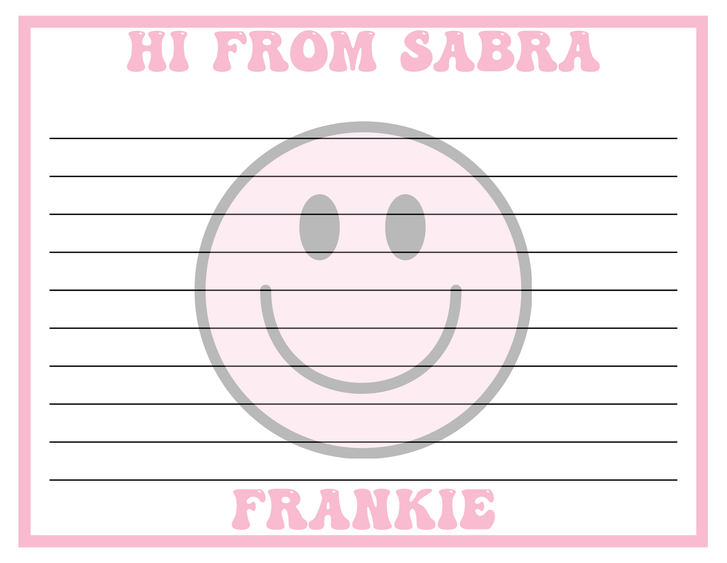 Hi From Camp Stationery - Create Your Own - 20 Cards