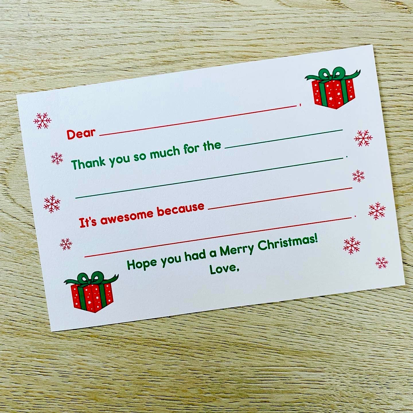 Christmas Thank You Note Pack