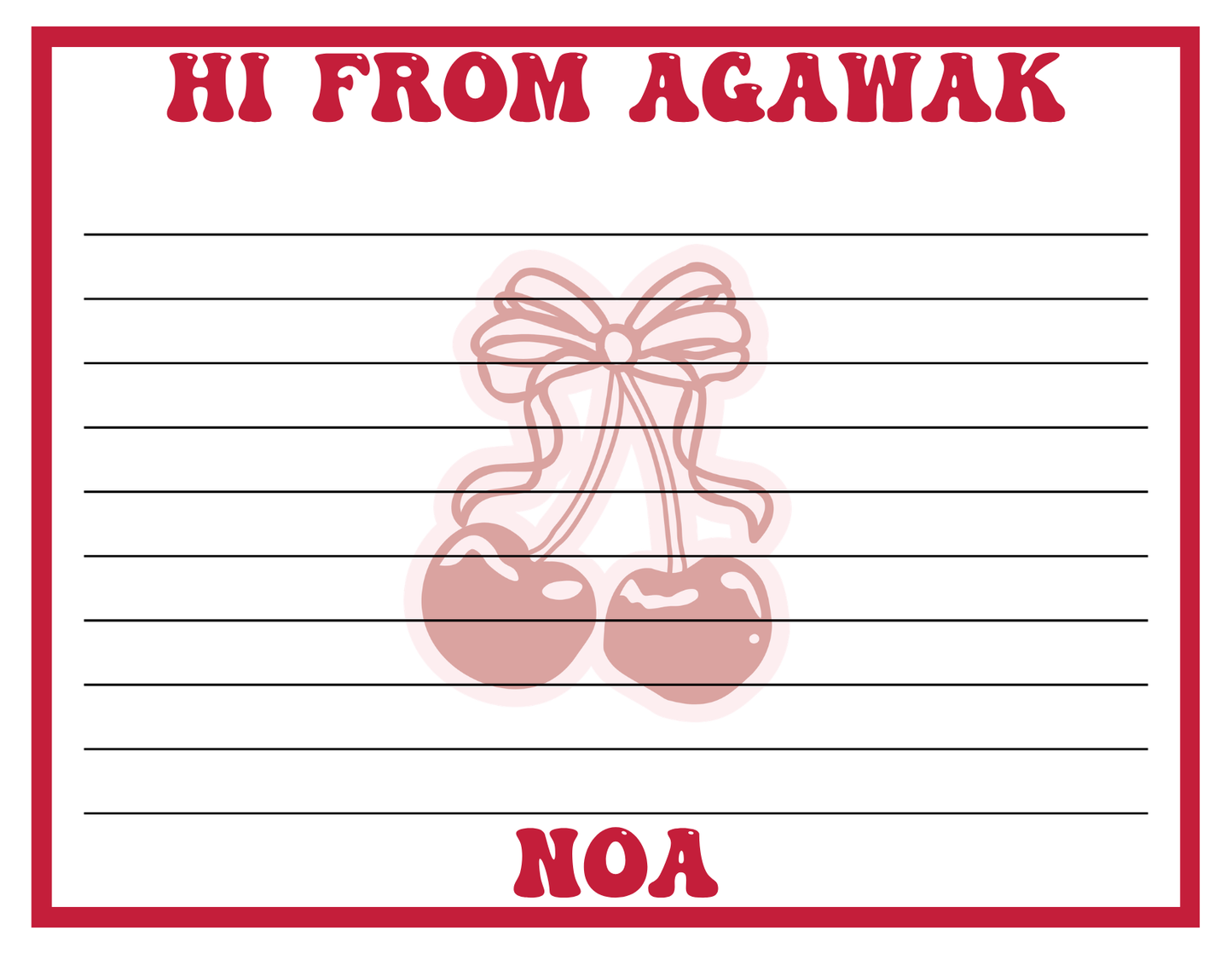 Hi From Camp Stationery - Create Your Own - 20 Cards