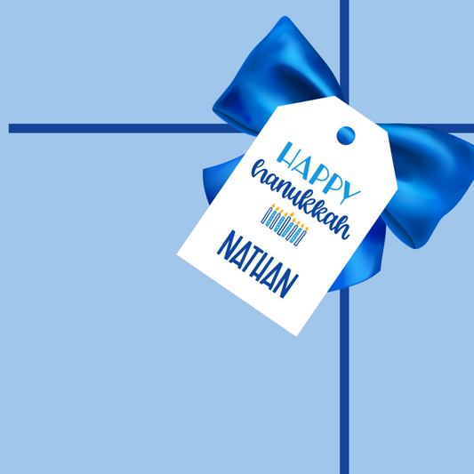 Happy Hanukkah Personalized Gift Tags