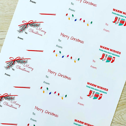 2024 Christmas To and From Gift Labels