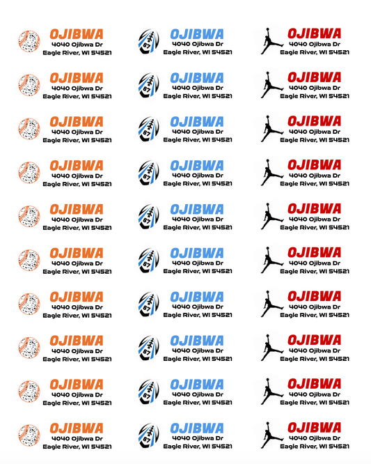 Camp Address Labels - Sports