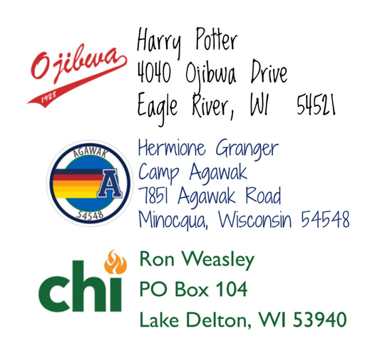 Camp Logo or Image Address Labels