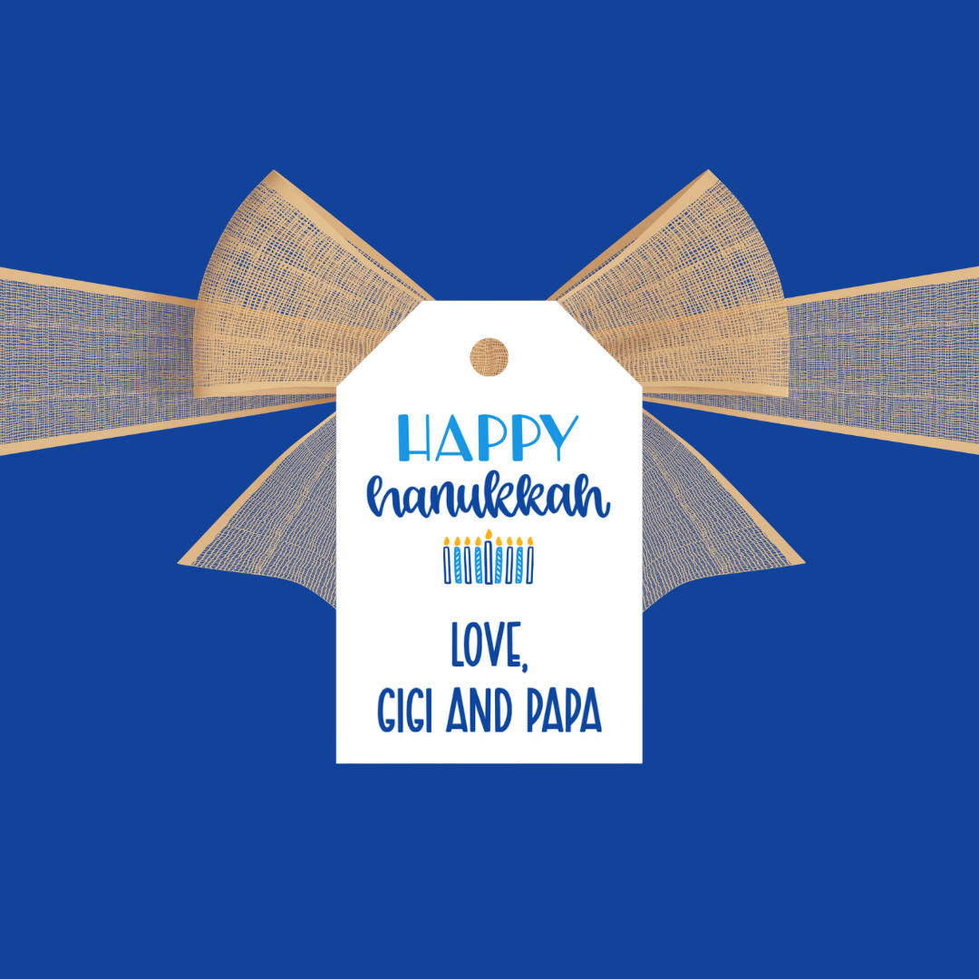 Happy Hanukkah Personalized Gift Tags