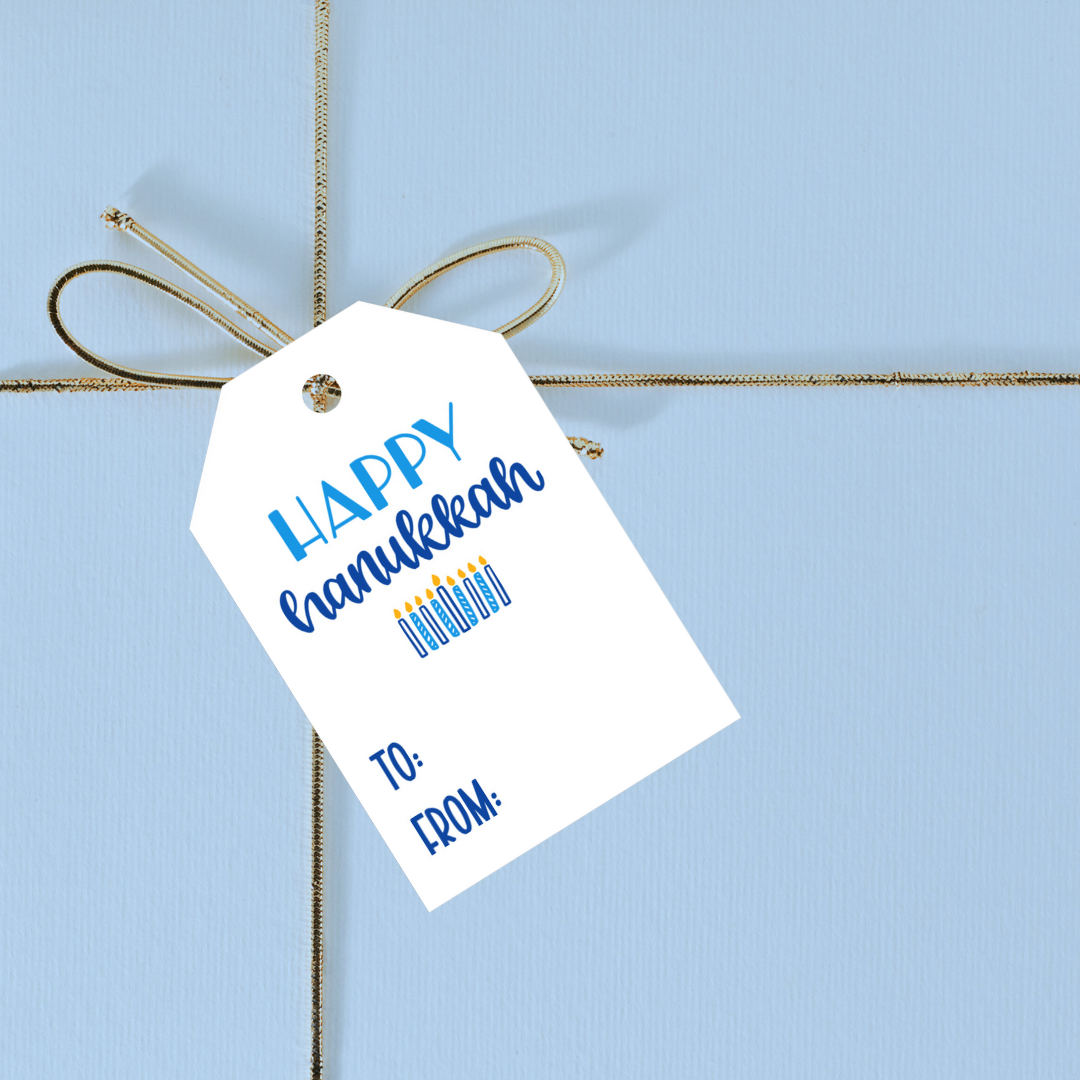 Happy Hanukkah Personalized Gift Tags