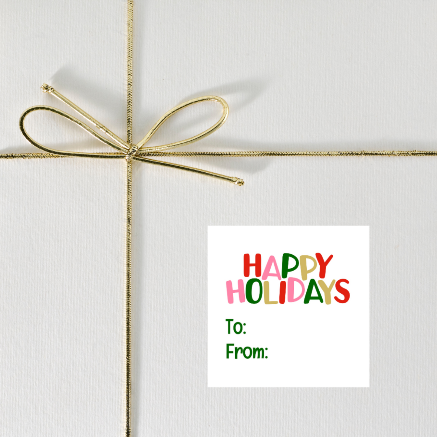Happy Holidays Gift Labels