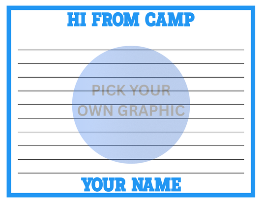 Hi From Camp Stationery - Create Your Own - 20 Cards