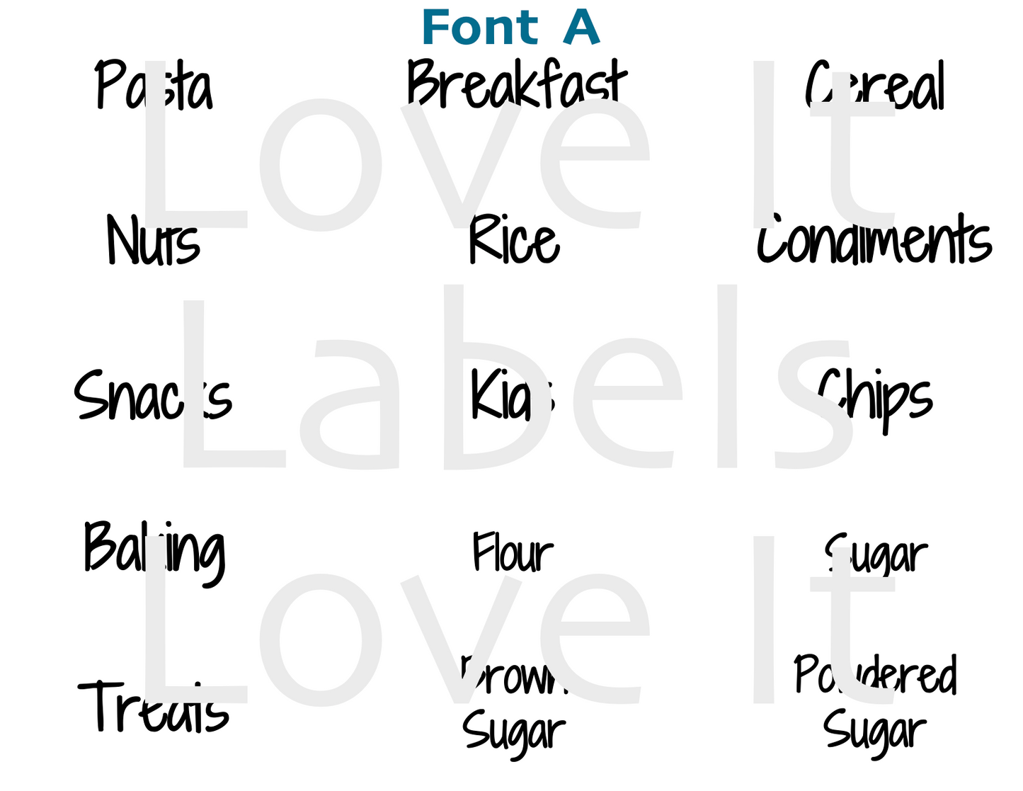 Basic House Labels